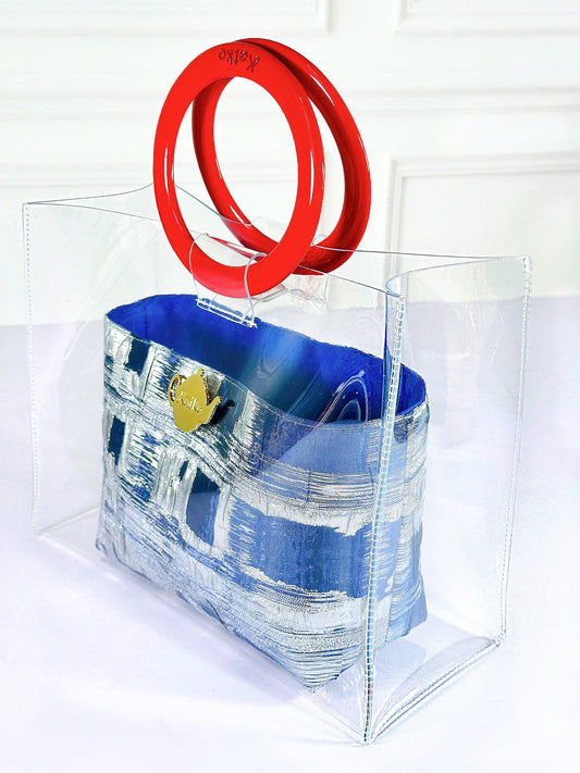 L'Or Bleu - RED Lacquer Bag