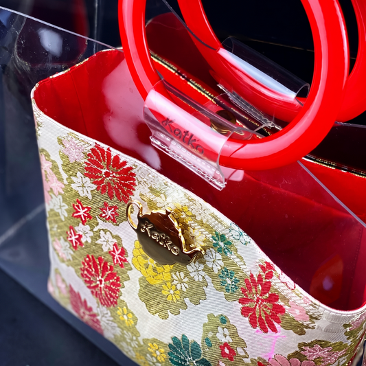 Emperor's Garden - RED Lacquer Bag