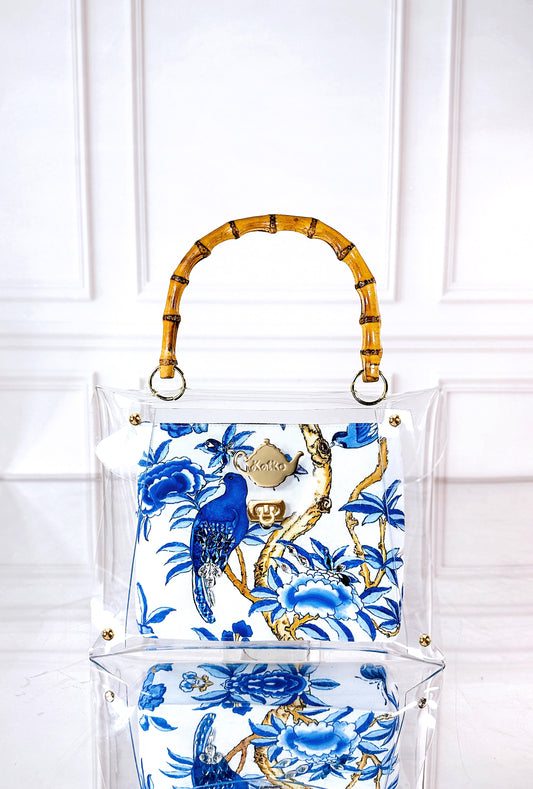 Blue Jardin Bamboo Bag