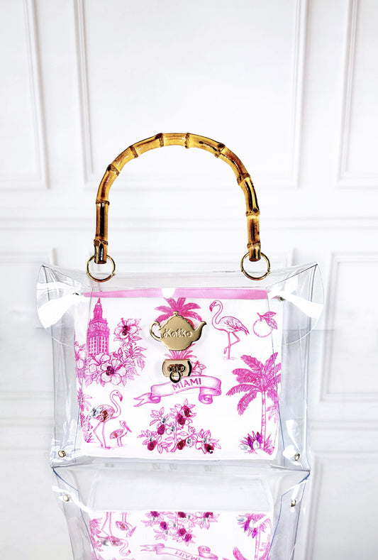Flamingo Miami Bamboo Bag