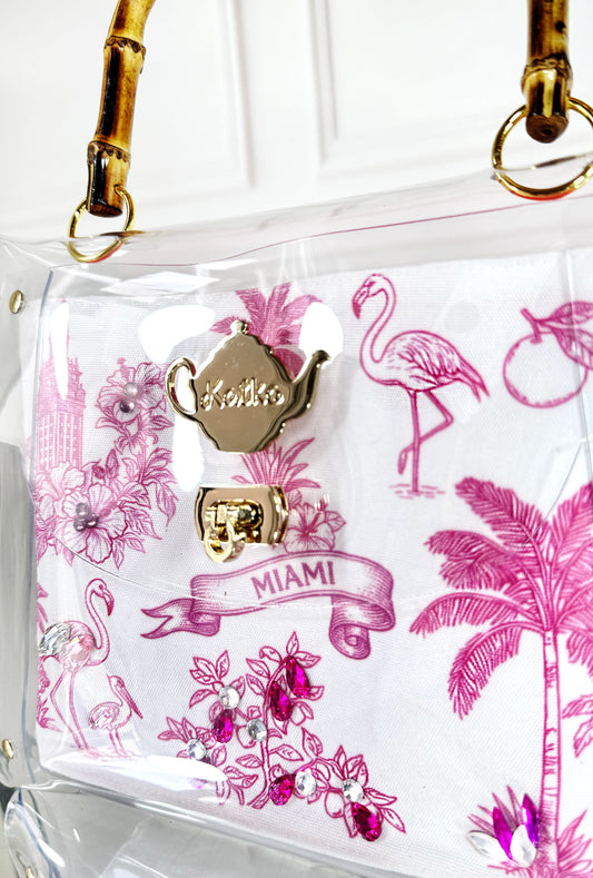 Flamingo Miami Bamboo Bag