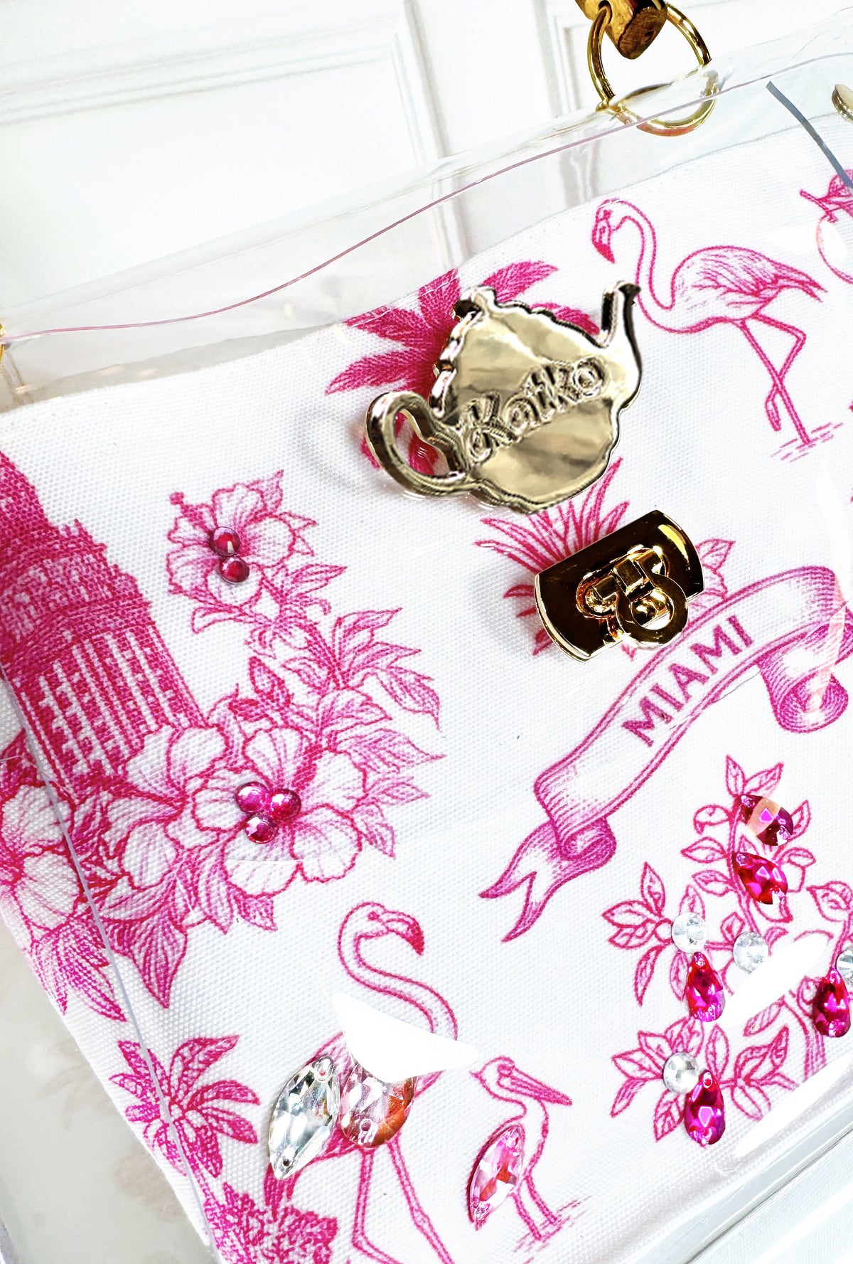 Flamingo Miami Bamboo Bag