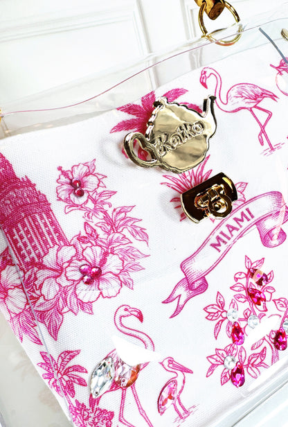 Flamingo Miami Bamboo Bag