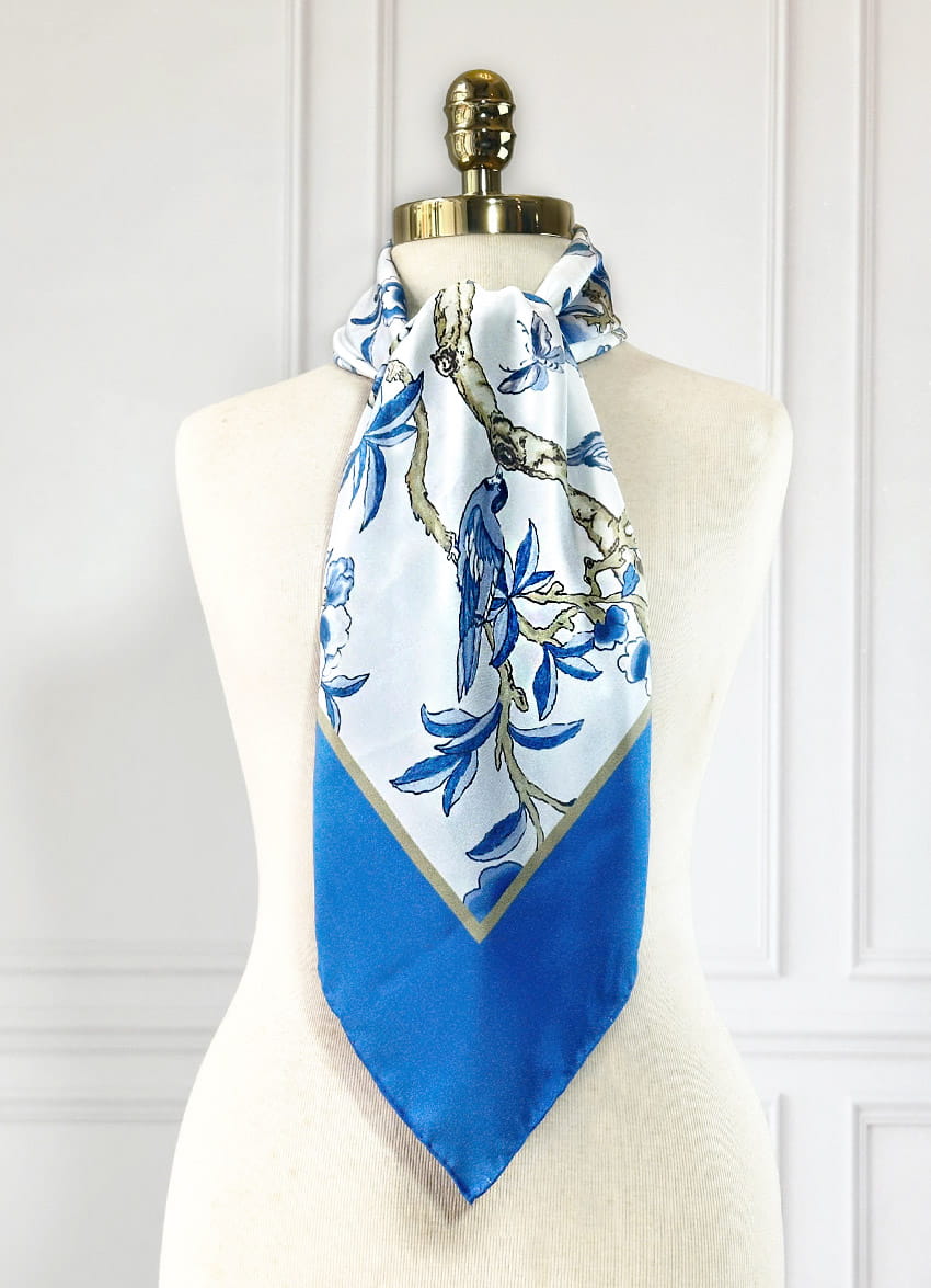 Blue Jardin Scarf