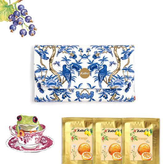 Blue Jardin Tea Clutch