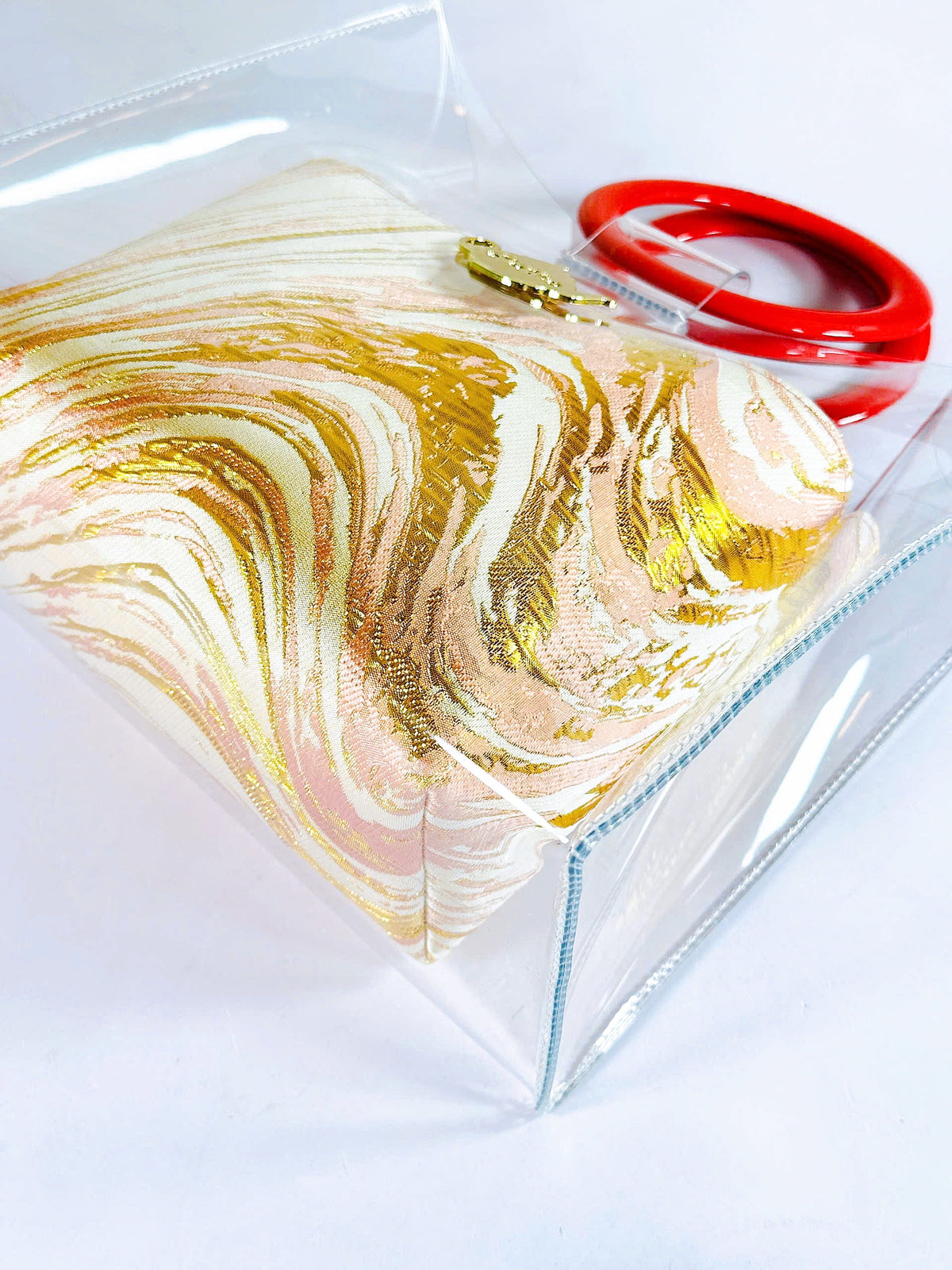 L'Or Rose - RED Lacquer Bag
