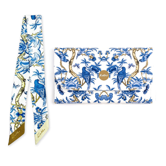 Blue Jardin - tea clutch set