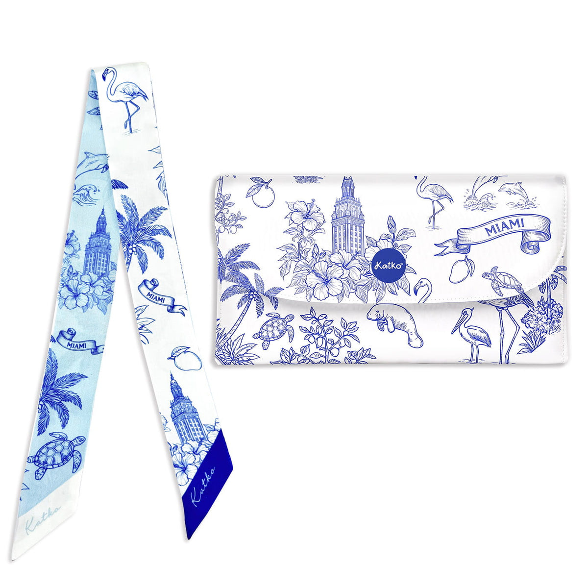 Azure Miami - tea clutch set