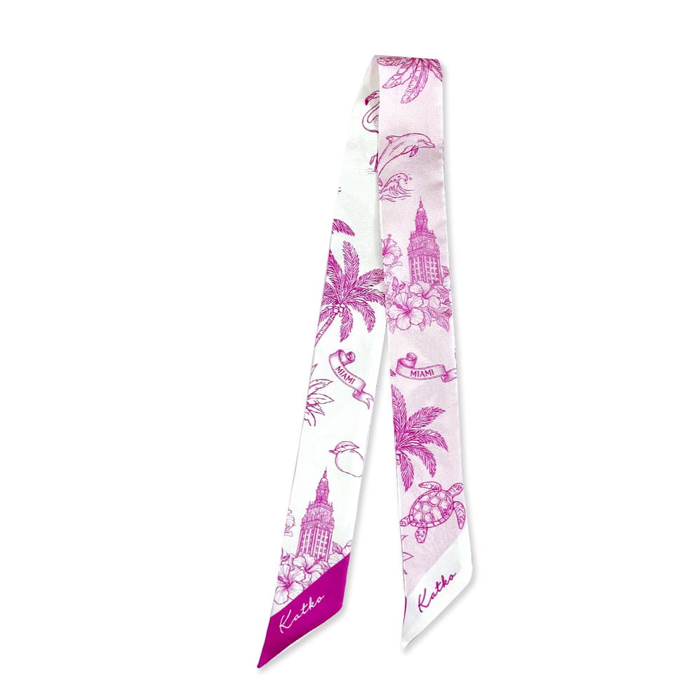 Flamingo Miami twilly